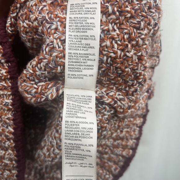 Fat Face Sweater XL Fall Orange Cotton Heavy Knitted Long Sleeve Pullover - Picture 5 of 6